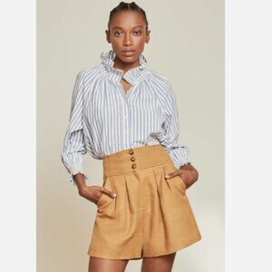 NWOT Veronica Beard Tan High-Waisted Women's Shorts Sz 4